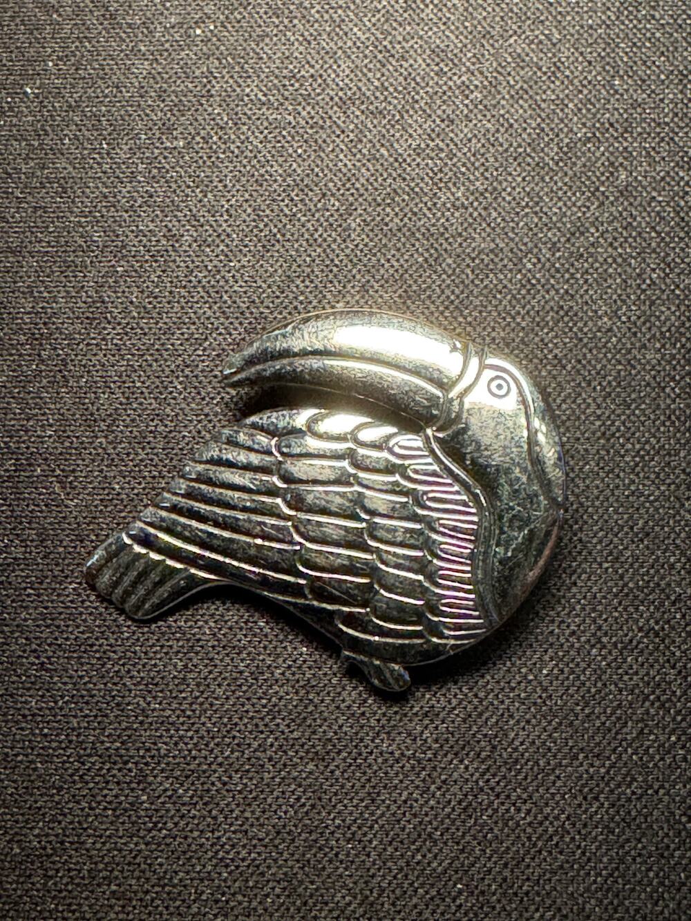 Laurel Burch Silver Parrot Brooch